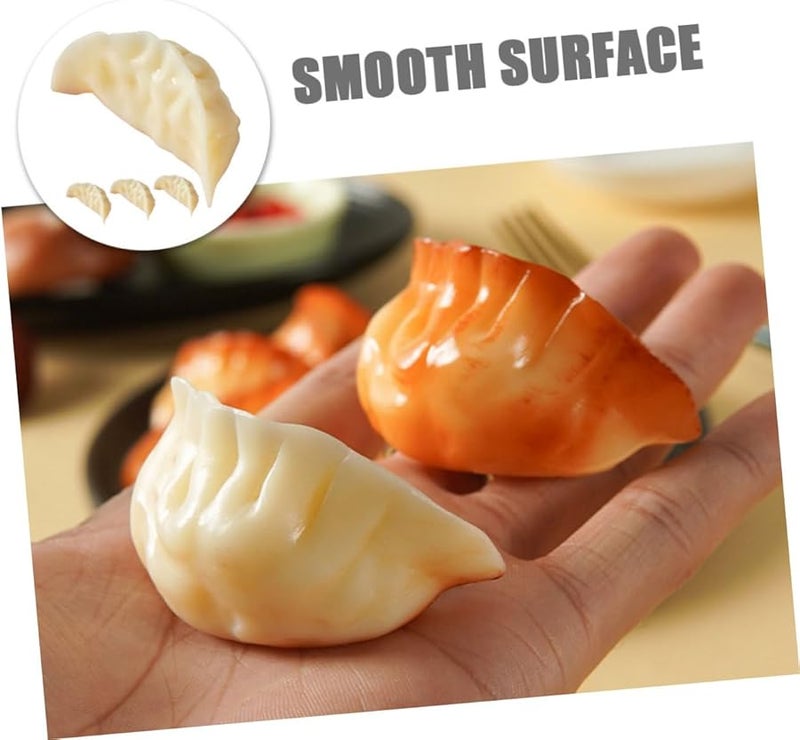 4Pcs Realistic Artificial Dumpling Models 5 5X2X2CM For Photography Props Kitchen Display - Image 5